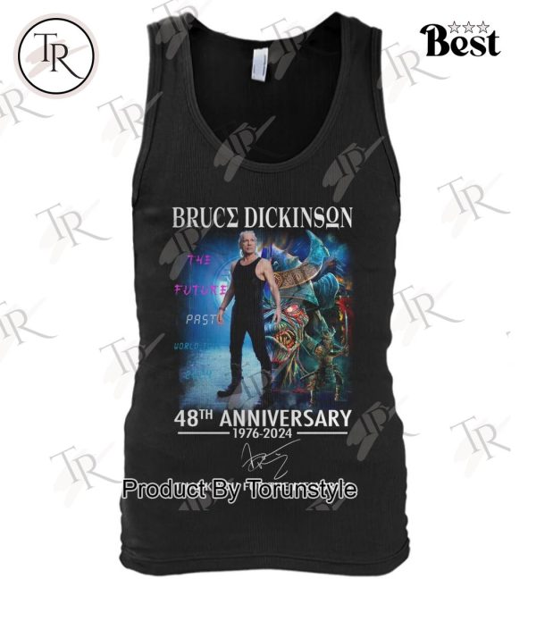 Bruce Dickinson 48th Anniversary 1976-2024 Thank You For The Memories T-Shirt