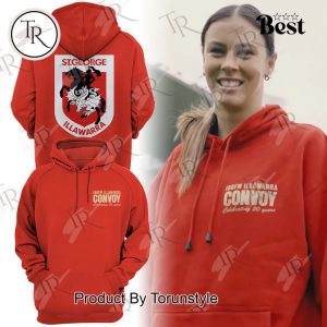 St. George Illawarra Dragons i98FM Illawarra Convoy Celebrating 20 Years Hoodie, Longpants – Red