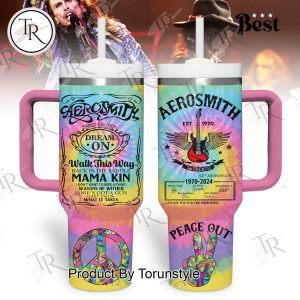 Aerosmith 54th Anniversary 1970-2024 Thank You For The Memories Peace Out 40oz Tumbler