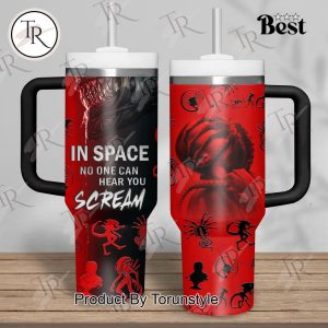 Alien In Space No One Can Hear You Cream 40oz Tumbler