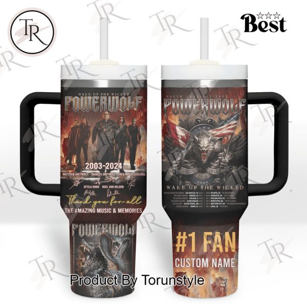 Powerwolf 2003-2024 Thank You For All North American Tour 2024 Custom 40oz Tumbler