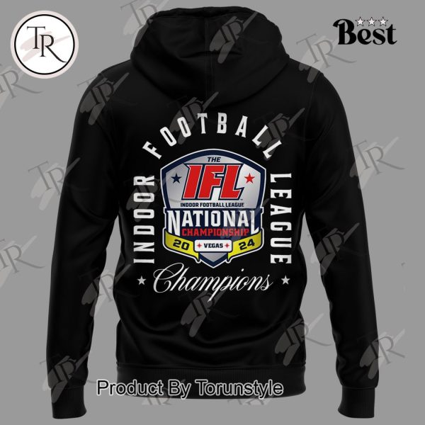 Indoor Football League National Champions 2024 Arizona Rattlers Hoodie – Black