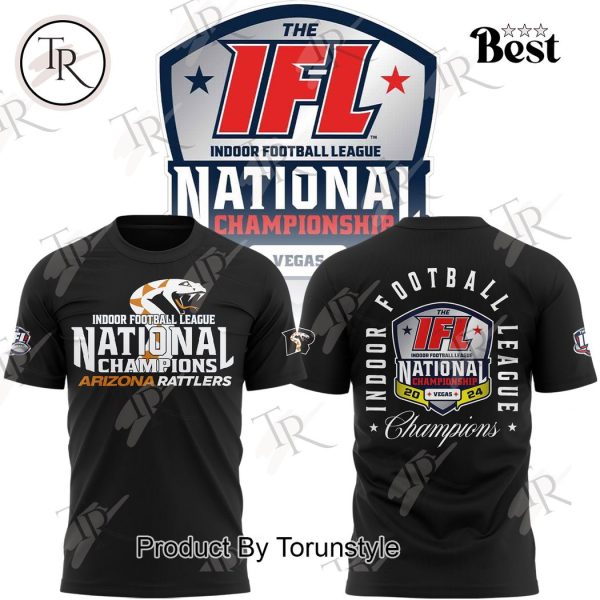 Indoor Football League National Champions 2024 Arizona Rattlers Hoodie – Black