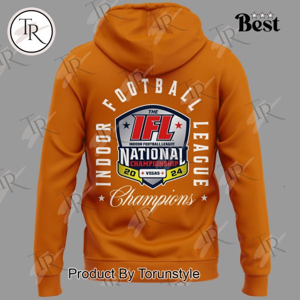 Indoor Football League National Champions 2024 Arizona Rattlers Hoodie – Orange