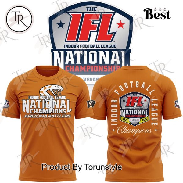 Indoor Football League National Champions 2024 Arizona Rattlers Hoodie – Orange