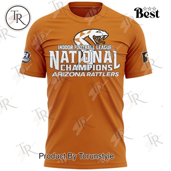 Indoor Football League National Champions 2024 Arizona Rattlers Hoodie – Orange