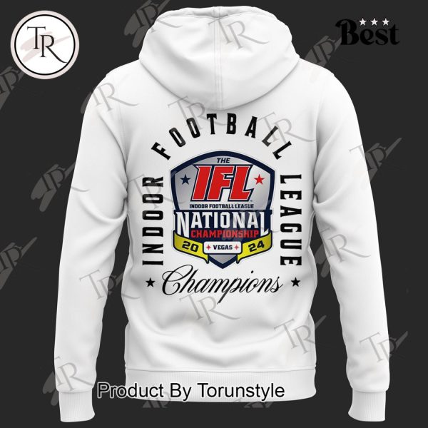 Indoor Football League National Champions 2024 Arizona Rattlers Hoodie – White