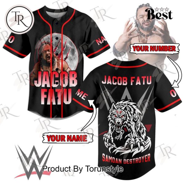 Jacob Fatu Samoan Destroyer Custom Baseball Jersey