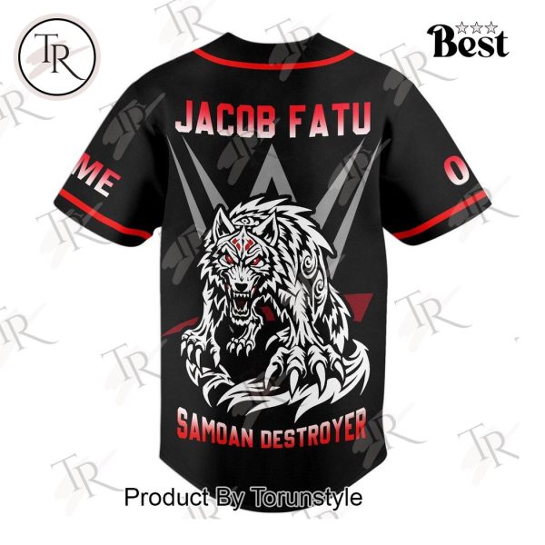 Jacob Fatu Samoan Destroyer Custom Baseball Jersey