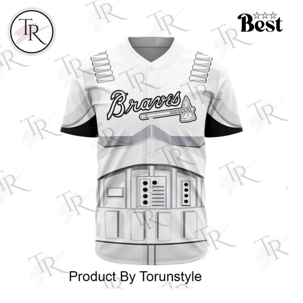 MLB Atlanta Braves Special Star Wars Stormtroopers Design Baseball Jersey