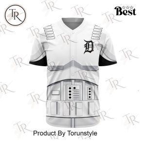 MLB Detroit Tigers Special Star Wars Stormtroopers Design Baseball Jersey