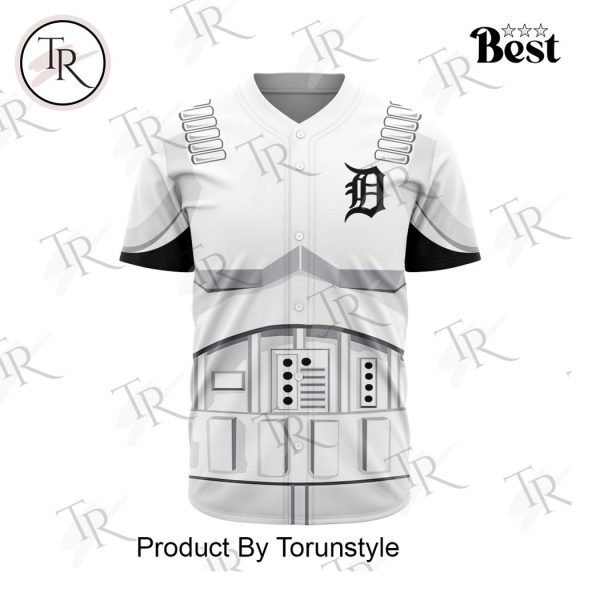 MLB Detroit Tigers Special Star Wars Stormtroopers Design Baseball Jersey