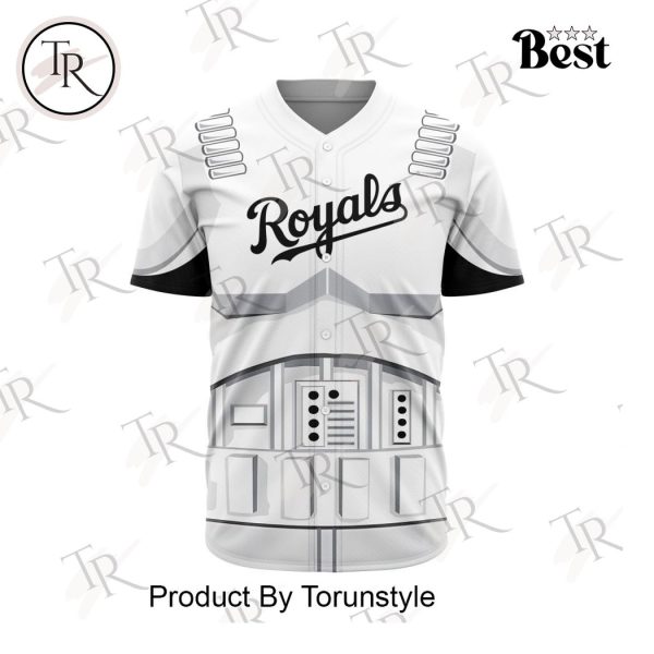 MLB Kansas City Royals Special Star Wars Stormtroopers Design Baseball Jersey