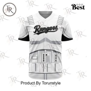 MLB Texas Rangers Special Star Wars Stormtroopers Design Baseball Jersey