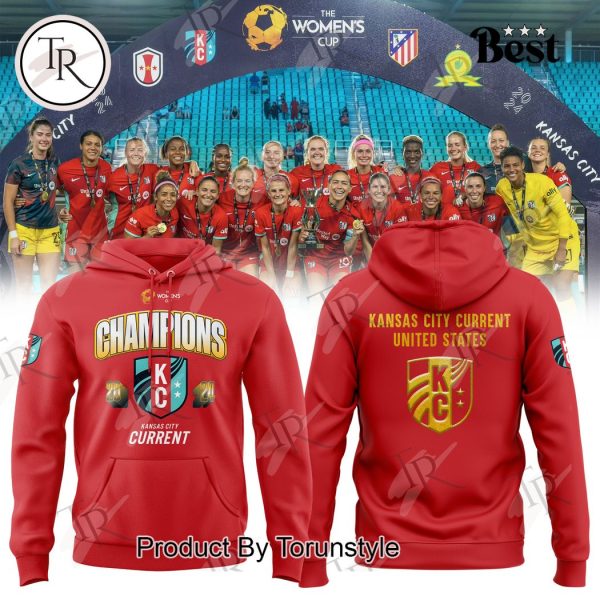 Kansas City Current United States The Women’s Cup 2024 Champions Hoodie, Longpants, Cap – Red