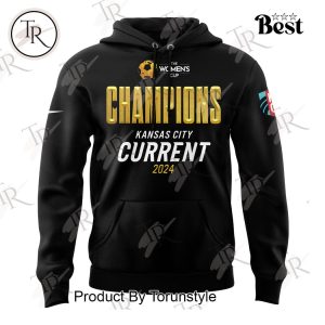 The Women’s Cup Champions Kansas City Current 2024 Hoodie, Longpants, Cap – Black