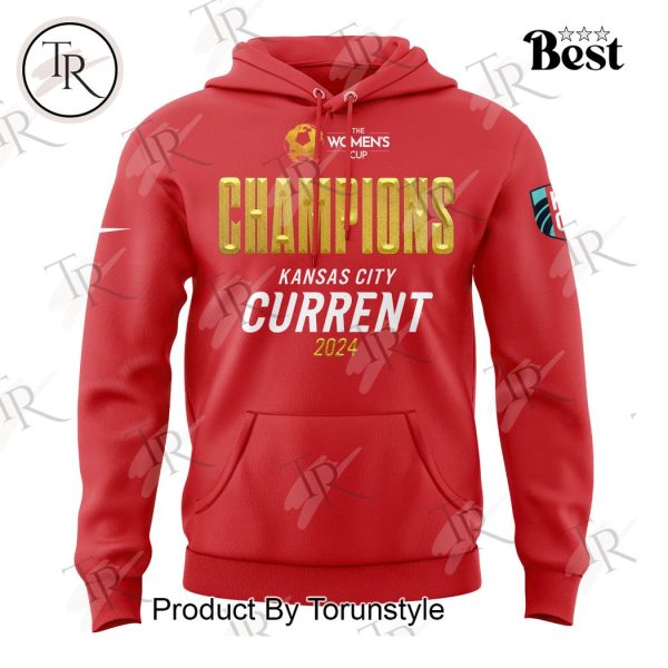 The Women’s Cup Champions Kansas City Current 2024 Hoodie, Longpants, Cap – Red