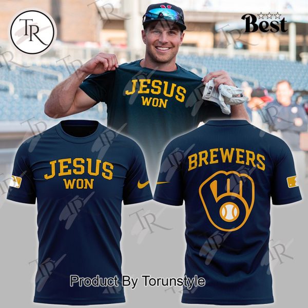 Jesus Won Milwaukee Brewers T-Shirt