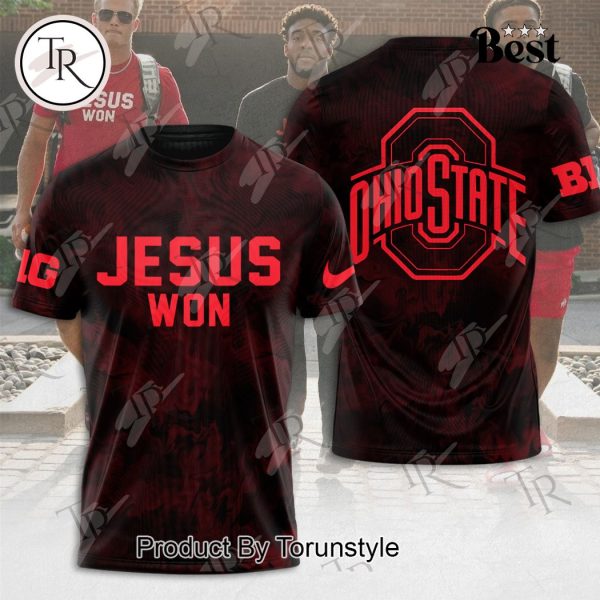 Ohio State Buckeyes Jesus Won 3D Unisex Hoodie