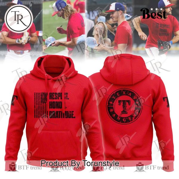 Texas Rangers Respect Honor Gratitude Hoodie