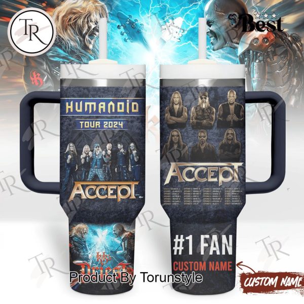 Accept Humanoid Tour 2024 Custom 40oz Tumbler