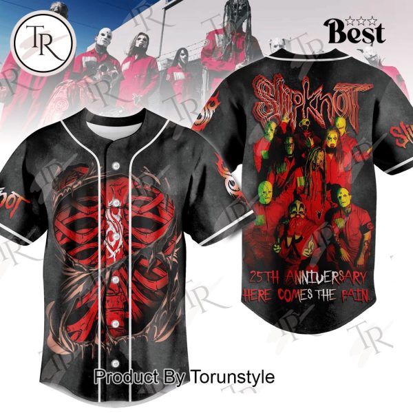 Slipknot 25th Anniversary Here Comes The Pain Baseball Jersey