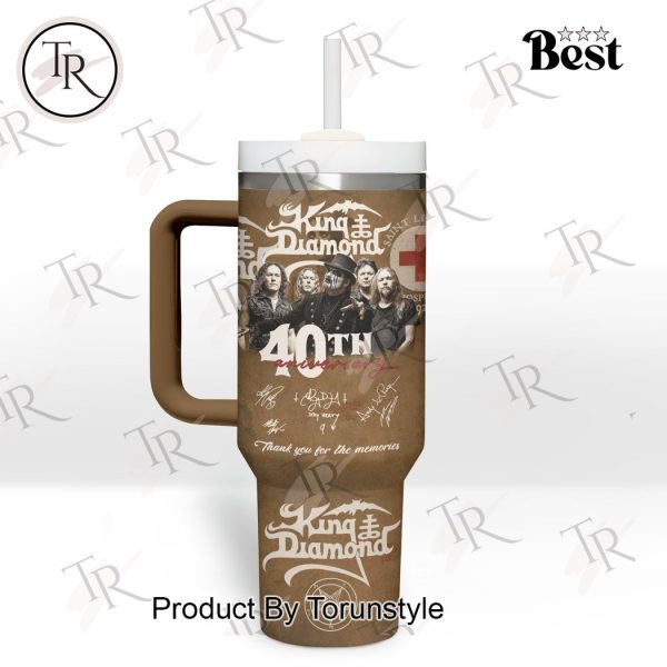 King Diamond 40th Anniversary Thank You For The Memories Custom 40oz Tumbler