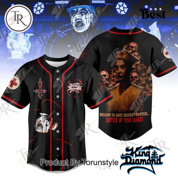 King Diamond Welcome To Saint Lucifer’s Hospital… Enter If You Dare Baseball Jersey