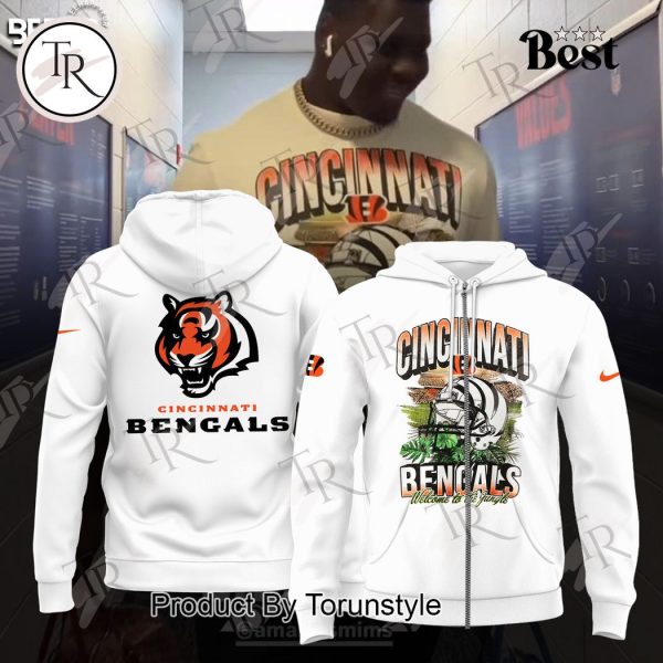 Cincinnati Bengals Welcome To The Jungle Hoodie – White