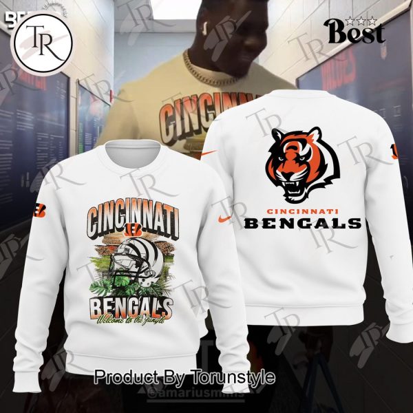 Cincinnati Bengals Welcome To The Jungle Hoodie – White