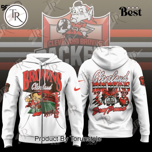 Cleveland Browns Dawg Pound 1999 Hoodie – White