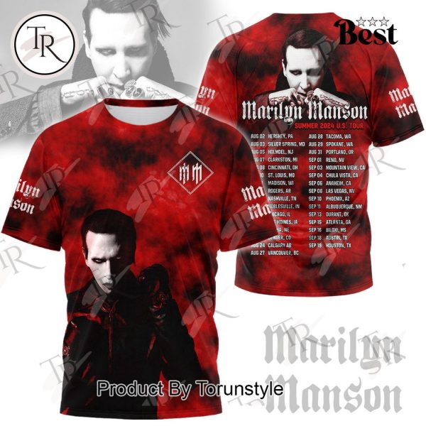 Marilyn Manson Summer 2024 US Tour 3D Unisex Hoodie