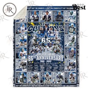 Dallas Cowboys 65th Anniversary 1960-2025 Fleece Blanket