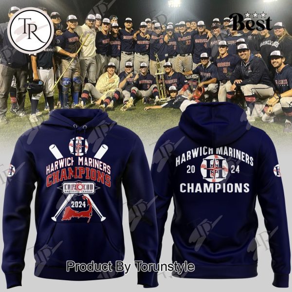 Harwich Mariners Champions Cape Cod Baseball League 2024 Hoodie, Longpants, Cap