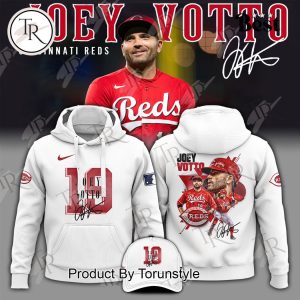 Cincinnati Reds Joey Votto Thanks For The Memories Hoodie, Cap – White