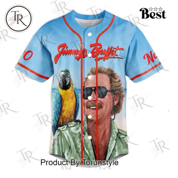 Jimmy Buffet Fins Up Forever Custom Baseball Jersey