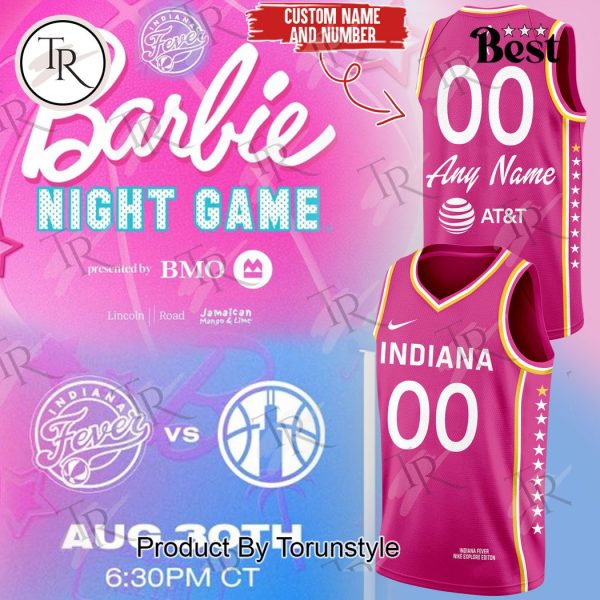 Indiana Fever Barbie Night Game Custom Basketball Jersey