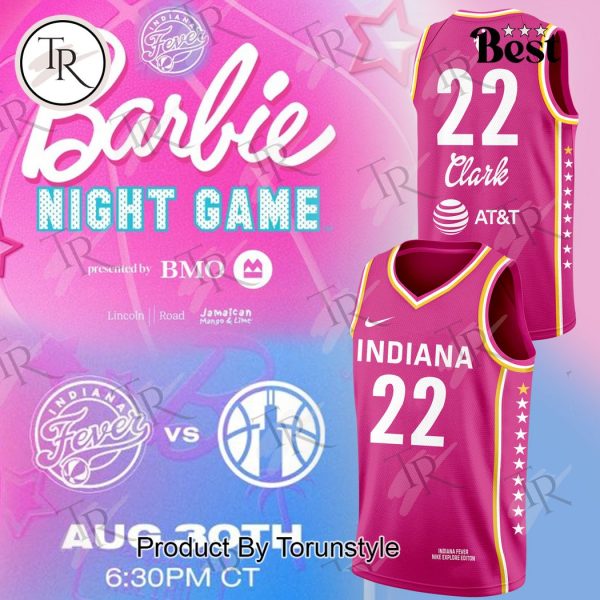 Indiana Fever Caitlin Clark Barbie Night Game Basketball Jersey