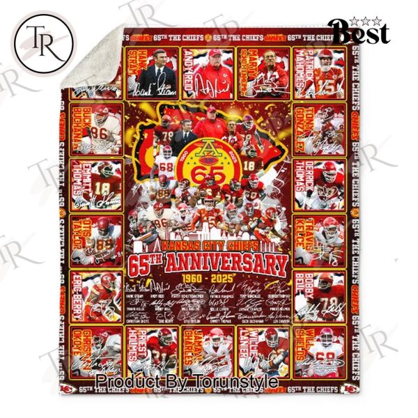 Kansas City Chiefs 65th Anniversary 1960-2025 Fleece Blanket