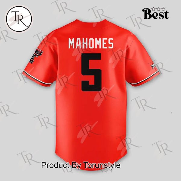 Patrick Mahomes Texas Tech Red Raiders Baseball Jersey