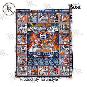 Denver Broncos 65th Anniversary 1960-2025 Fleece Blanket