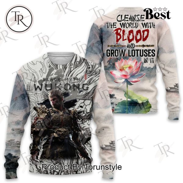 Black Myth Wukong Cleanse The World With Blood And Grow Lotuses In It Hoodie