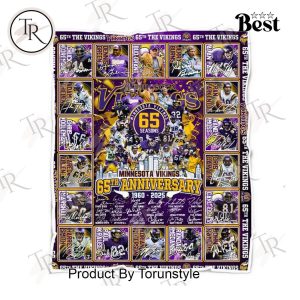 Minnesota Vikings 65th Anniversary 1960-2025 Fleece Blanket