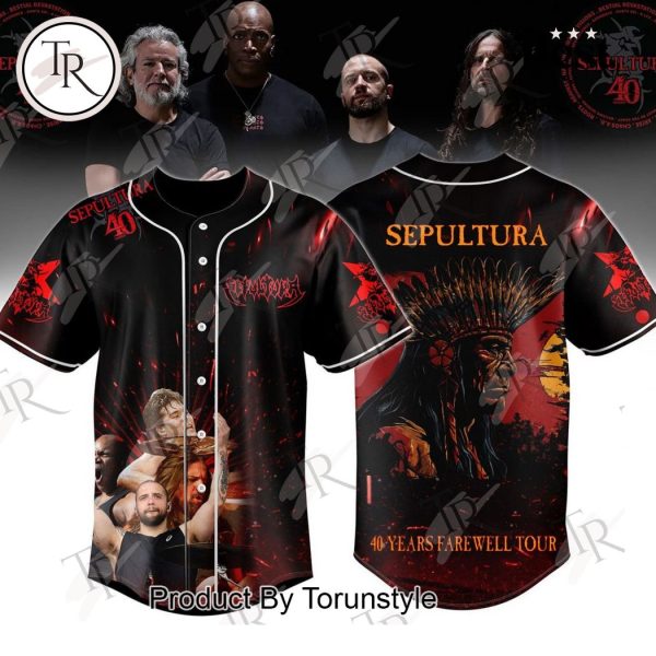 Sepultura 40 Years Farewell Tour Baseball Jersey