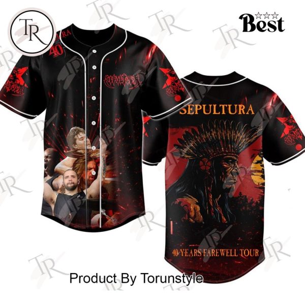 Sepultura 40 Years Farewell Tour Baseball Jersey