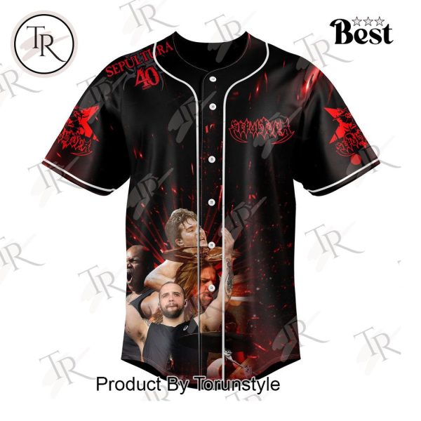 Sepultura 40 Years Farewell Tour Baseball Jersey