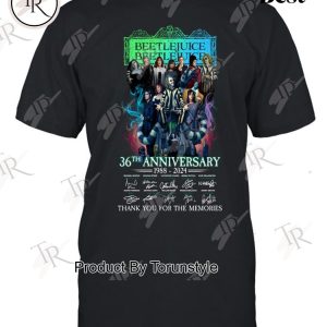 Beetlejuice Beetlejuice 36th Anniversary 1988-2024 Thank You For The Memories T-Shirt