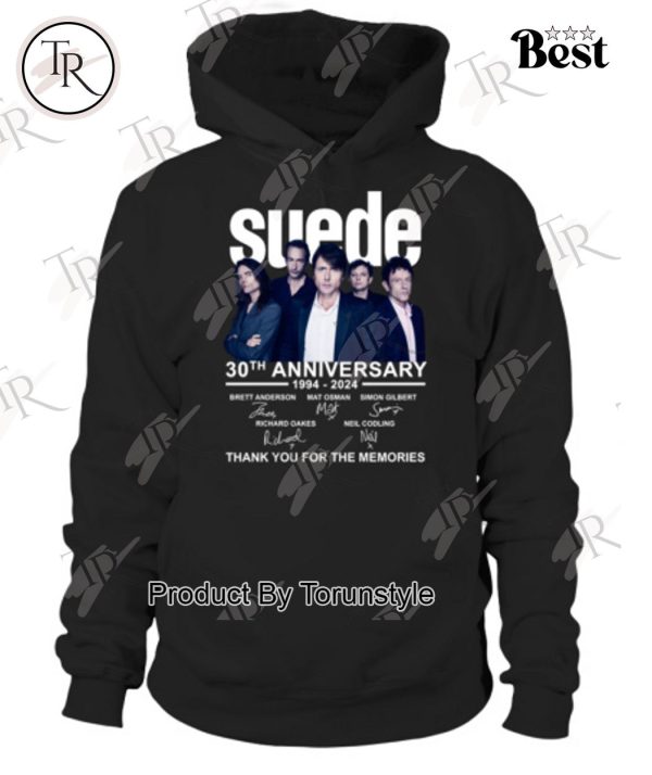 Suede 30th Anniversary 1994-2024 Thank You For The Memories T-Shirt