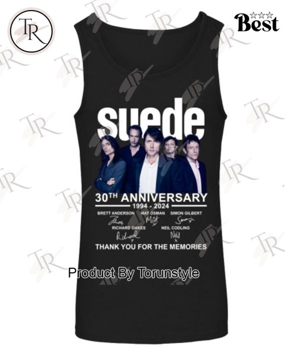 Suede 30th Anniversary 1994-2024 Thank You For The Memories T-Shirt