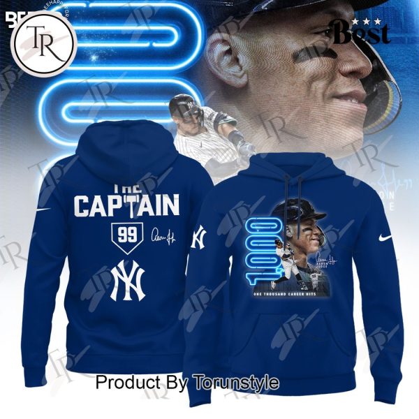 Aaron Judge One Thousand Career Hits The Captian Hoodie – Blue